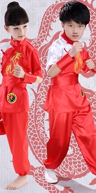 Kid's Dragon Embroidery Kung Fu Uniform with Sash (RM)