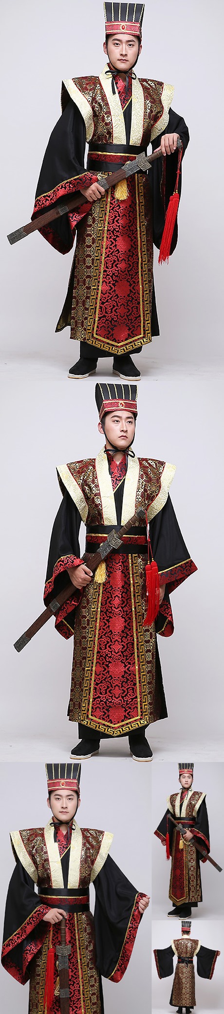 Han Scholar-bureaucrat Court Dress w/ Crown (RM)