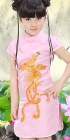 Girl's Phoenix Embroidery Cheongsam Dress (RM)