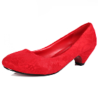 Low Heel Lace Vamp Shoes