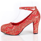 High Heel Lace Vamp Trap Shoes