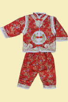 Girl's Brocade Wadded Mandarin Suit (RM)