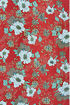 Fabric - Floral Imitation Silk (Multicolor)