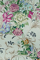 Fabric - Floral Imitation Silk (Multicolor)