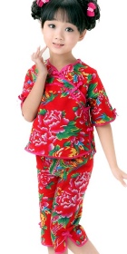 Girl's Floral Mandarin Suit (RM)