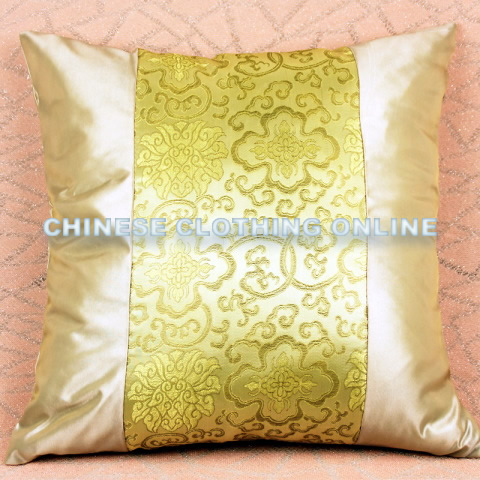 Chinese Ethnic Lotus Embroidery Cushion Cover