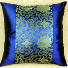 Chinese Ethnic Lotus Embroidery Cushion Cover