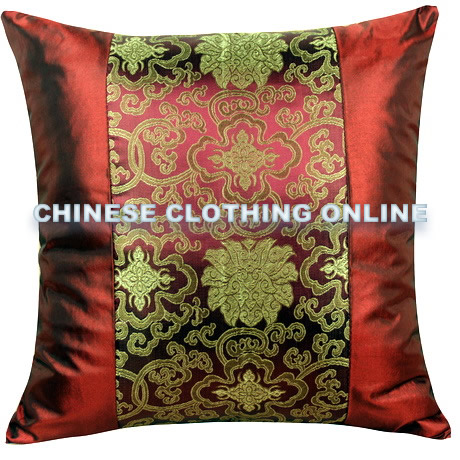 Chinese Ethnic Lotus Embroidery Cushion Cover