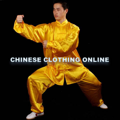 Professional Taichi Kungfu Uniform - Korean Silk - Gold (RM)