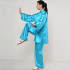 Professional Taichi Kungfu Uniform - Korean Silk - Deep Sky Blue (RM)