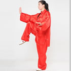 Professional Taichi Kungfu Uniform - Korean Silk - Red (RM)