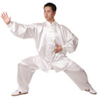 Professional Taichi Kungfu Uniform - Korean Silk - White (RM)