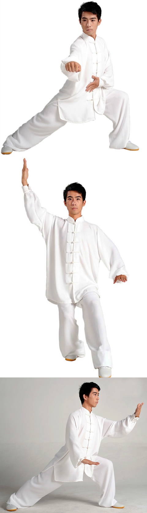 Professional Taichi Kungfu Uniform with Pants - Jiajia Cotton - White (RM)