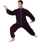 Professional Taichi Kungfu Uniform with Pants - Velvet - Purple (RM)