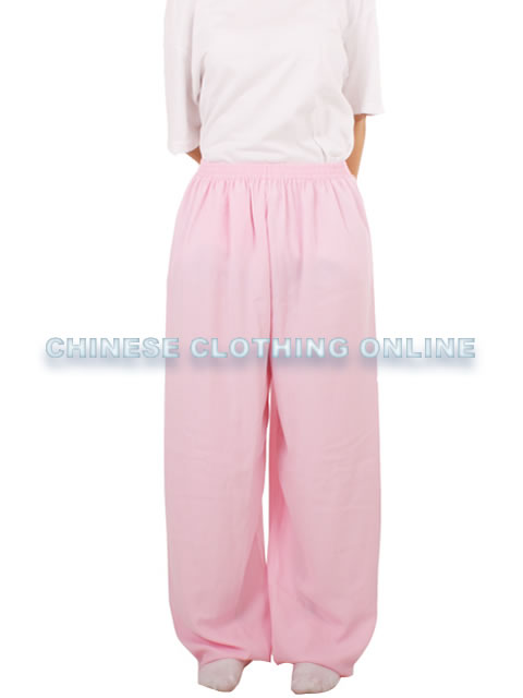 Professional Taichi Kungfu Pants - Cotton/Silk - Pink (RM)