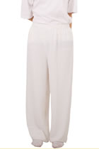Bargain - Professional Taichi Kungfu Pants - Cotton/Silk - White (RM)