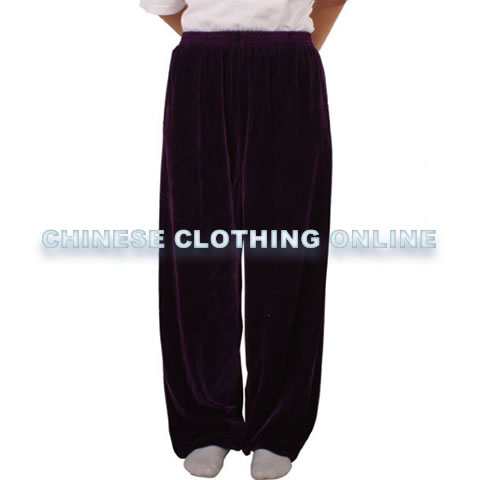 Professional Taichi Kungfu Pants - Velvet - Purple (RM)