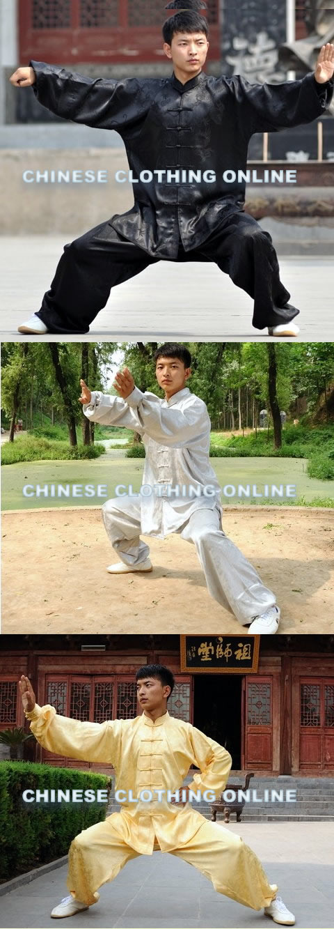 Mandarin Collar Binding-cuff Jacquard Kung Fu Suit (CM)