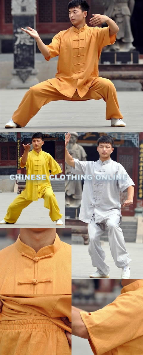 Mandarin Collar Short-sleeve Kung Fu Suit (CM)