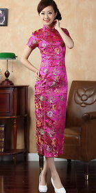 Short-sleeve Long-length Brocade Cheongsam (RM)