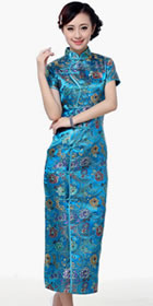 Short-sleeve Long-length Brocade Cheongsam (RM)