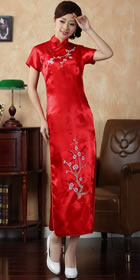 Short-sleeve Long-length Brocade Cheongsam (RM)