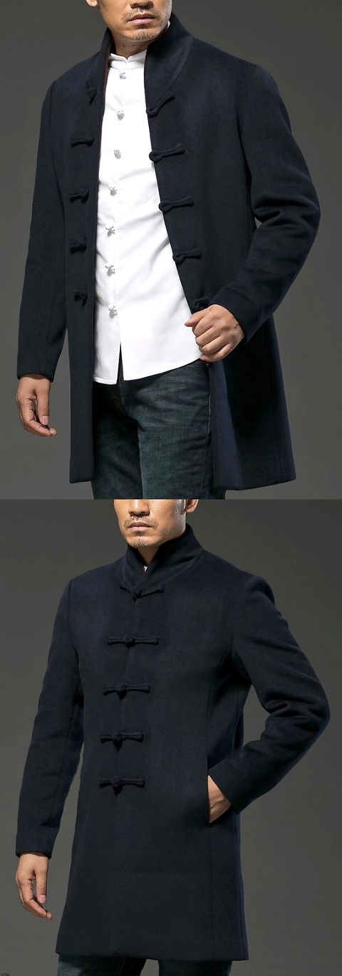 Standing Collar Long Coat (CM)