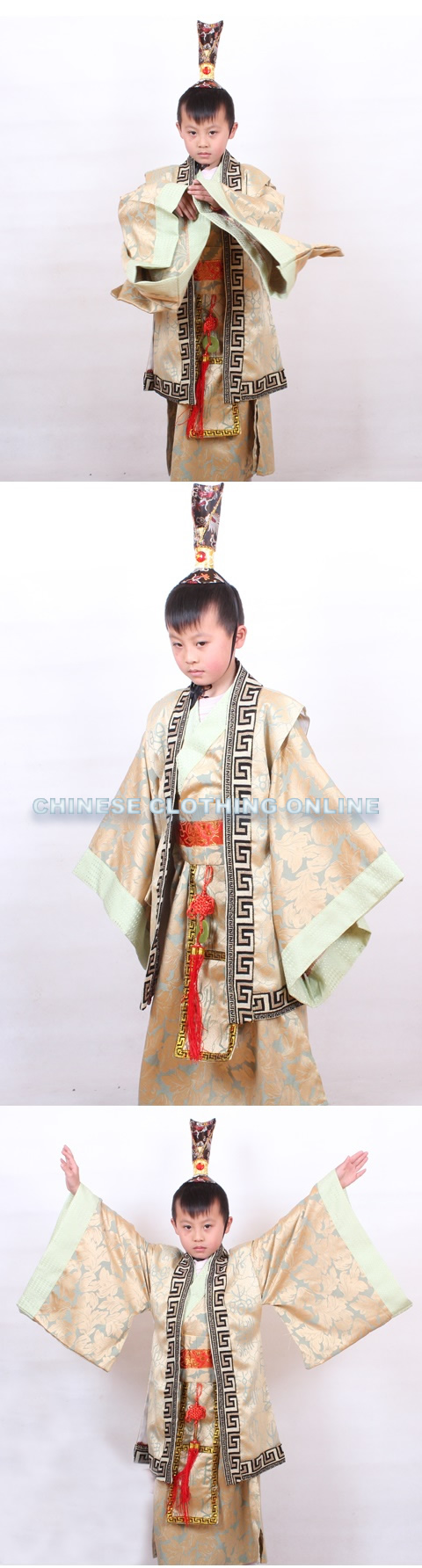 Boy's Han Scholar-bureaucrat Court Dress w/ Crown (RM)