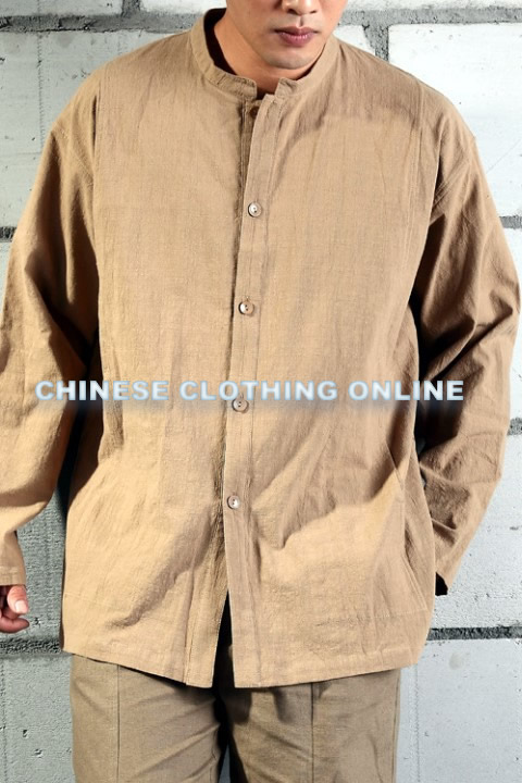 Long-sleeve Standing Collar Mandarin Shirt (CM)