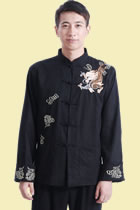 Mandarin Dragon Embroidery Linen Jacket (RM)