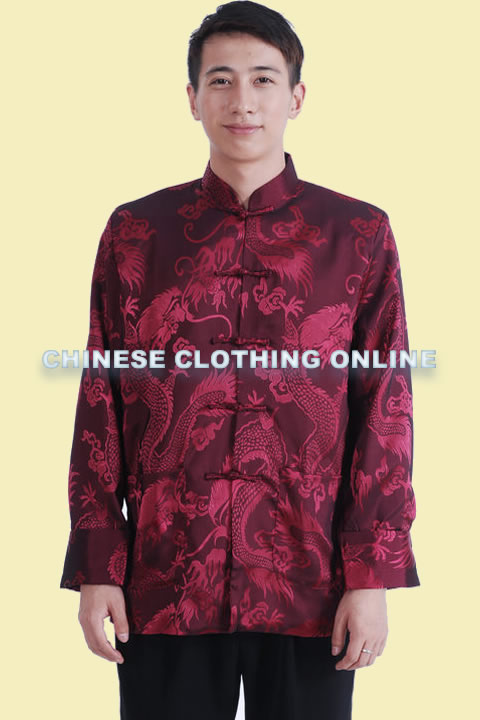 Mandarin Shadow Dragon Jacquard Jacket (RM)