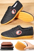Professional Taichi Cowhide Sneakers (Black)