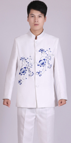 Modernised Mao Suit w/ Floral Embroidery (RM)