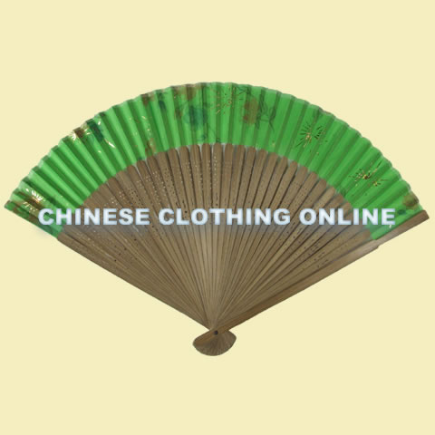 Silk Painting Folding Fan (Multiple Colors)