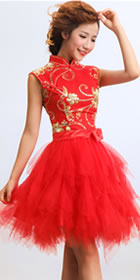 Sleeveless Short-length Bridal Cheongsam (RM)