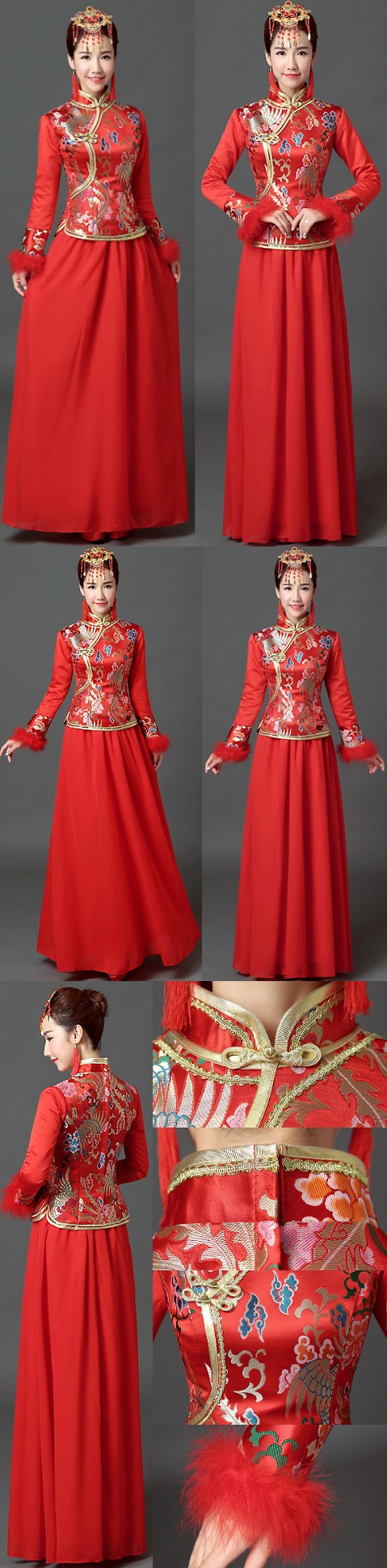 Long-sleeve Long-length Cheongsam (RM)