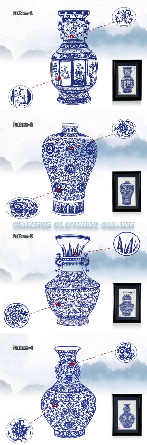 Handicraft Vase Papercutting w/ Frame (RM)