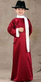 Kid's Mandarin Robe w/ White Folding Cuffs (RM)