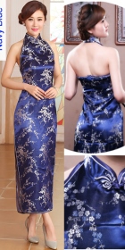 Cut-in Shoulders Bareback Brocade Cheongsam (RM)