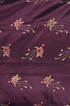Fabric - Phoenix Tail Embroidery Chameleon Thai Silk (Purple)