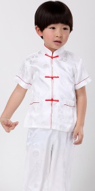 Boy's Short-sleeve Jacquard Mandarin Suit (RM)