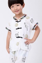 Boy's Short-sleeve Mandarin Suit (RM)