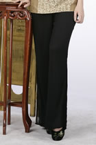 Dual-layer Chiffon Pants (Black)