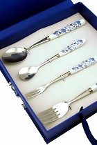 Stainless Steel w/ Porcelain handle Cutlery Set