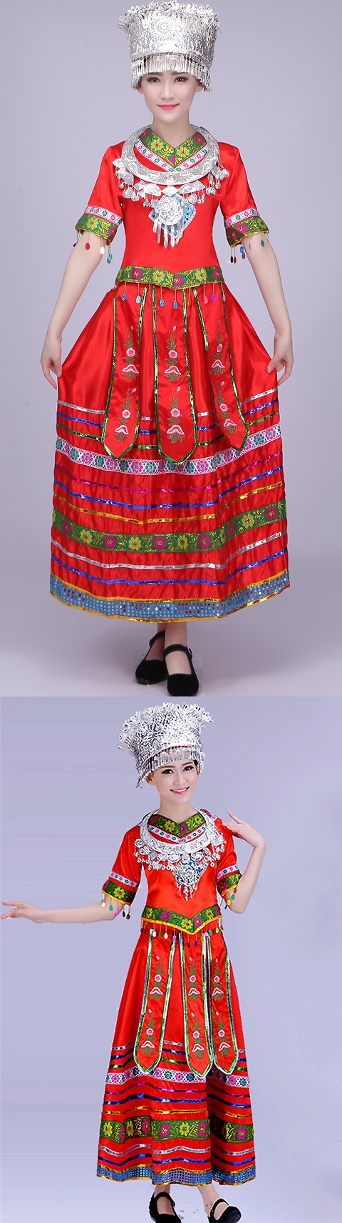 Chinese Ethnic Dancing Costume - Miao Zu