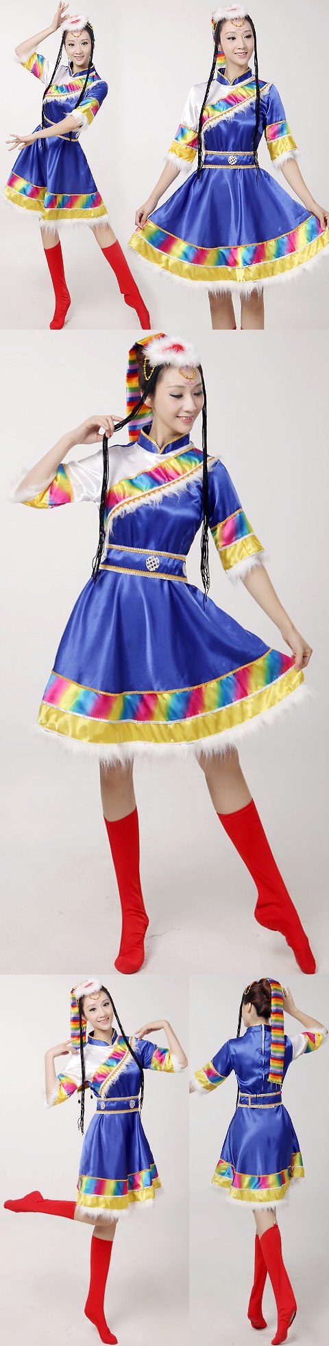 Chinese Ethnic Dancing Costume - Zang Zu (Tibetan)