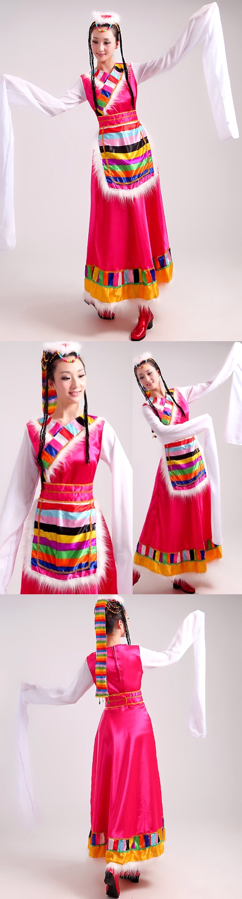 Chinese Ethnic Dancing Costume - Zang Zu (Tibetan)