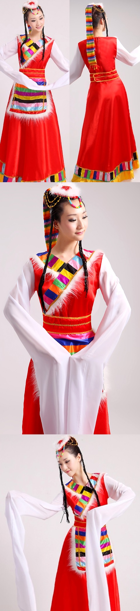 Chinese Ethnic Dancing Costume - Zang Zu (Tibetan)