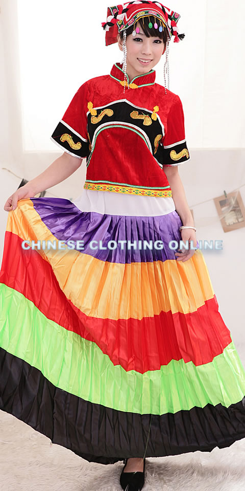 Chinese Ethnic Dancing Costume - Yuanyang Yi Zu