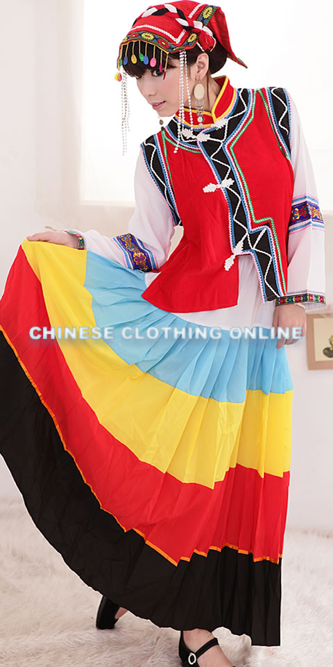 Chinese Ethnic Dancing Costume - Liangshan Yi Zu